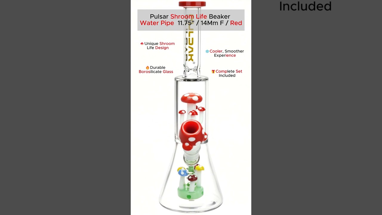 Pulsar Shroom Life Beaker Water Pipe | Just Blaze PGH