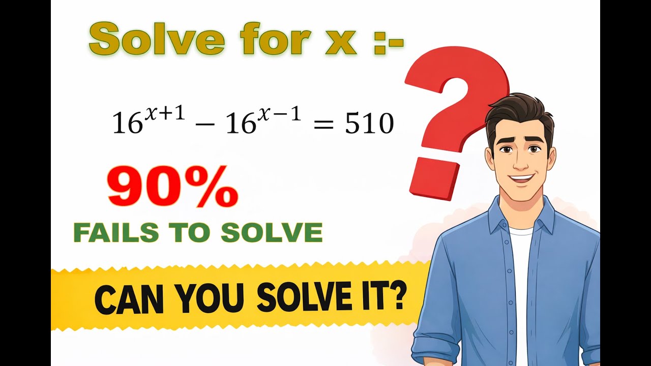 90% Can’t Solve This Exponential Equation 😱  Solve for x