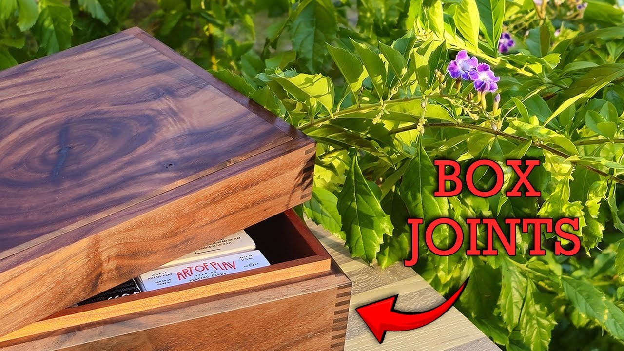 I Made a Custom Playing Card Box from Black Walnut Wood