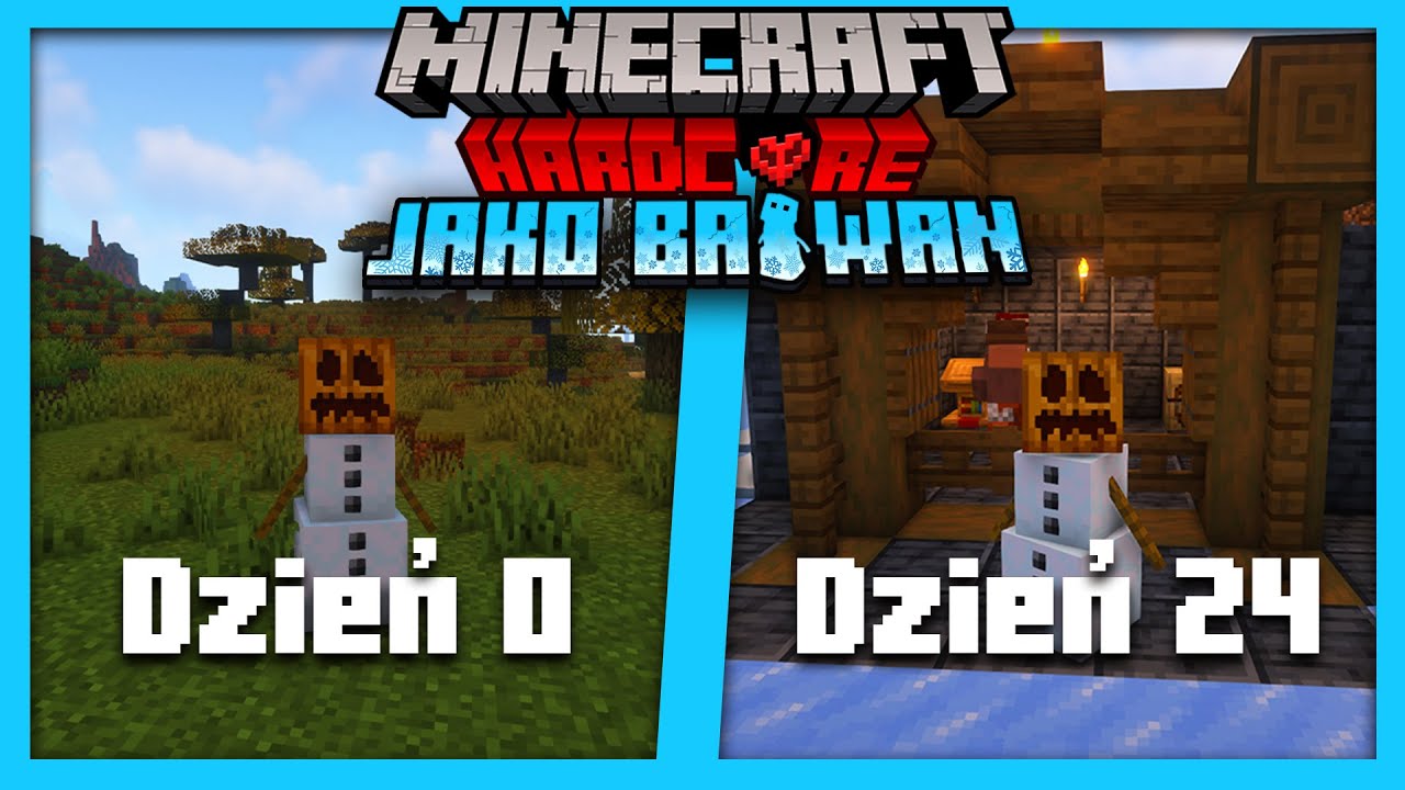 Przeżyłem 25 DNI będąc BAŁWANEM w Minecraft HARDCORE!