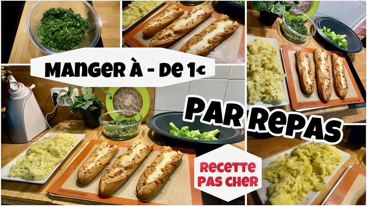 Manger avec 1 € par repas 🍽️ Repas pas cher pour une semaine | Défi INFLATION ‼️