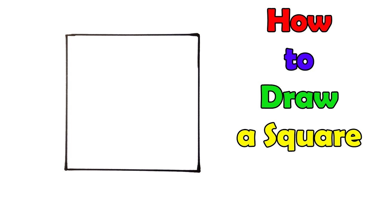 How to Draw a Square - VERY EASY - FOR KIDS