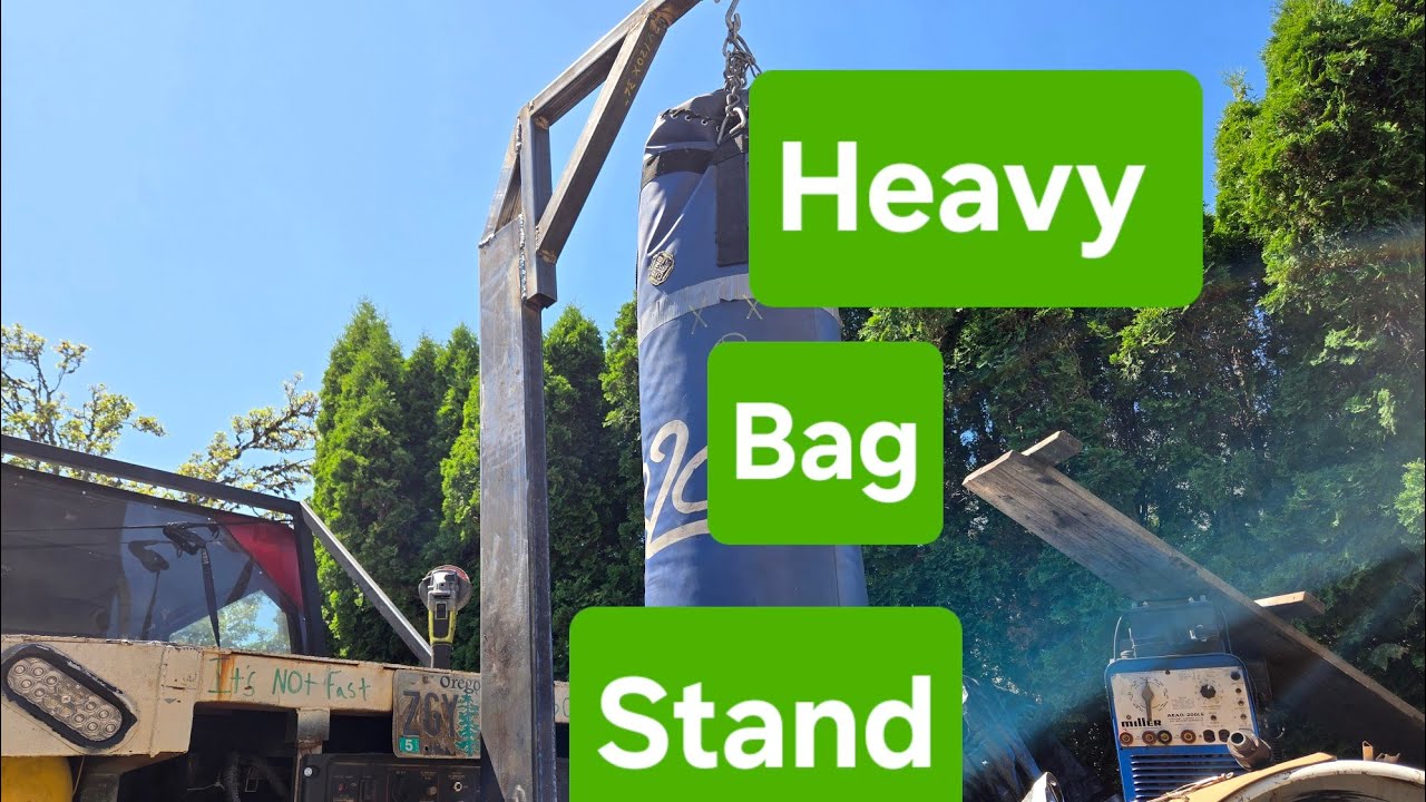 DIY punching bag stand