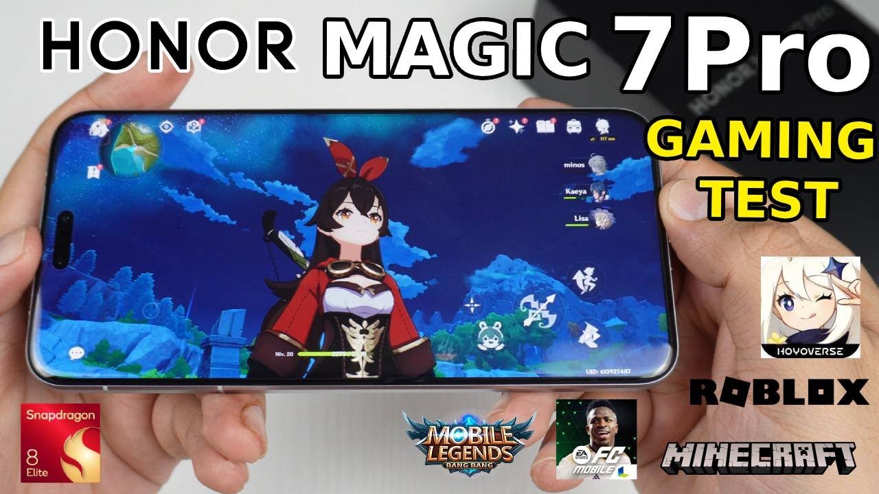 HONOR Magic 7 PRO: Gaming Test: Genshin Impact, Mobile Legends, Minecraft y FC Mobile (SD 8 ELITE)