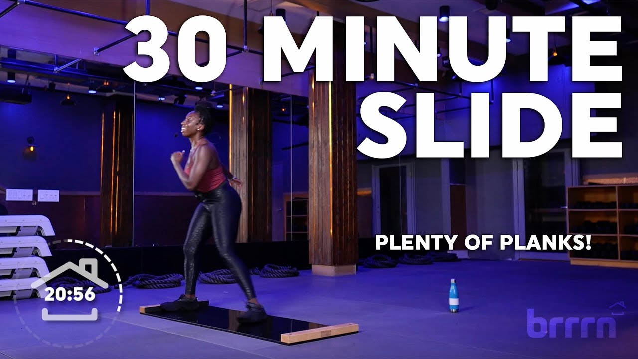 30 Minute Slide Board Workout | Planks, Lunges, and More!