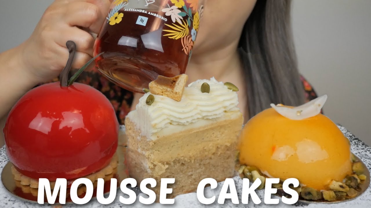 FALL MOUSSE Cakes 🍂 Pumpkin Spice, Carrot Cake & Cininom apple ASMR No Talking Soft Relaxing Sounds
