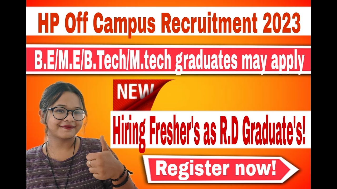 HP Off Campus Drive 2023 Registration |  Hiring for Freshers | HP Recruitment 2023 | Apply Now