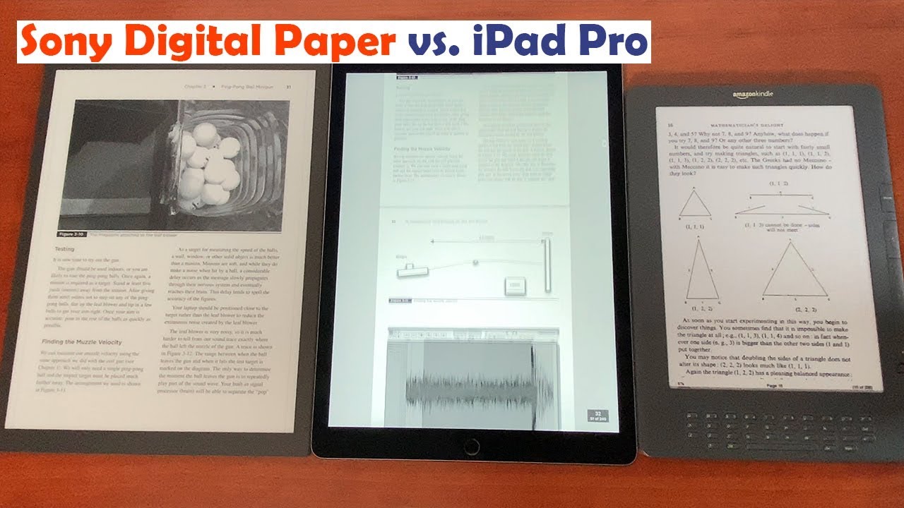 Sony DPT RP1 Digital Paper vs  iPad Pro 12.9