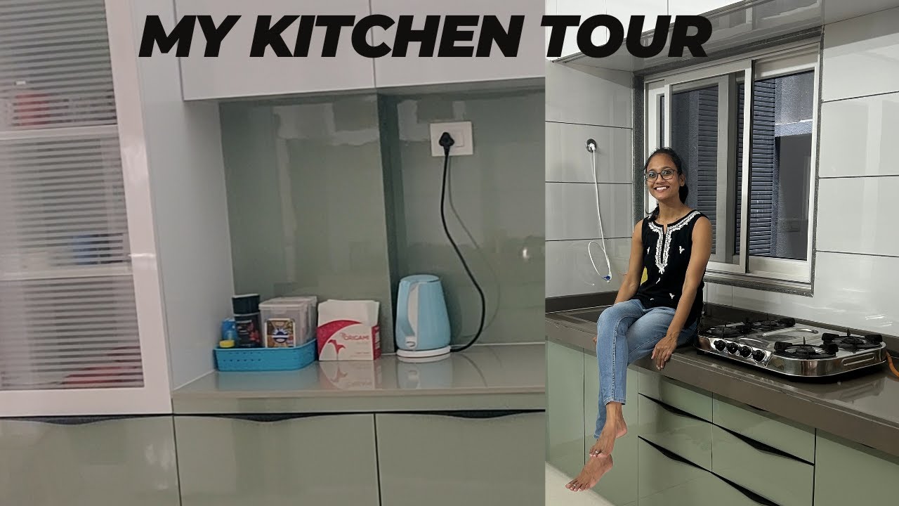 *Modular Parallel Kitchen (Green+White) Organized Rental Kitchen | Kitchen Organization ideas 2025