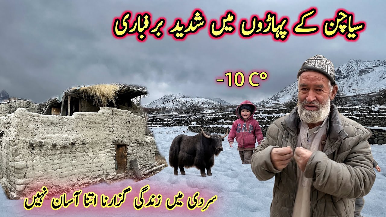 A Snowy Day in the Coldest Village of Pakistan | Life in Winter at Gilgit Baltistan | Near Siachen 
