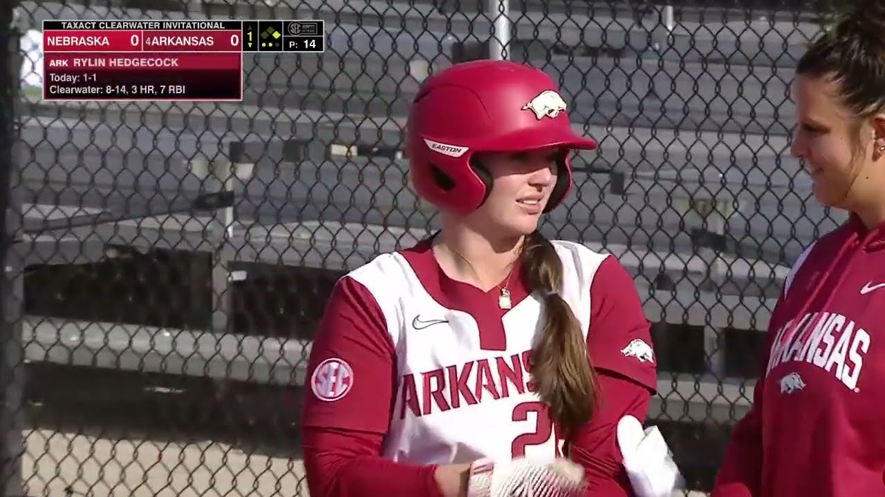 Nebraska vs  #4 Arkansas | Women Softball Feb 19,2023
