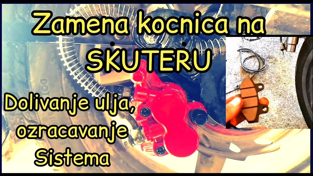 Zamena kocnica na Skuteru Peda, dolivanje ulja, i ozracavanje sistema