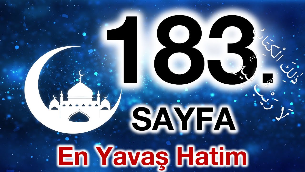 Kuran 183. sayfa / Enfal Suresi 8. sayfa / yavaş okuyuş 10. c&uuml;z 183. sayfa / ok takipli 183. sayfa
