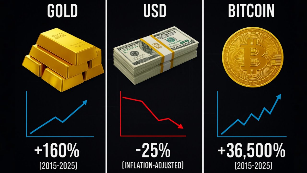 Gold Vs Bitcoin Vs USD Explained, finally 