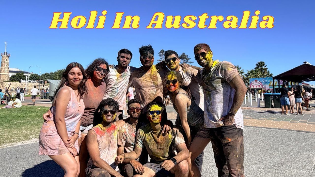 Holi celebrations in Adelaide | Australia | Semaphore Beach | Indians in Australia #india #australia
