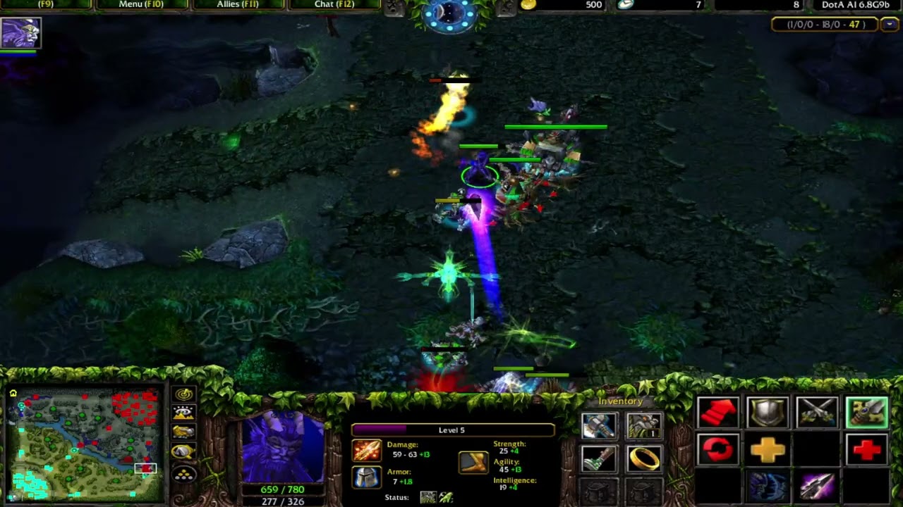 DOTA 6.8G9B Riki Solo Fountain 943