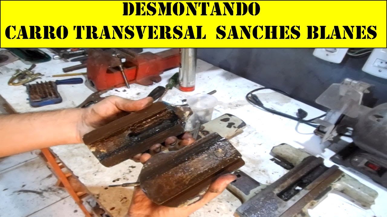 Torno mecânico  Sanches Blanes - Desmontando carro transversal -Restauração Parte-2
