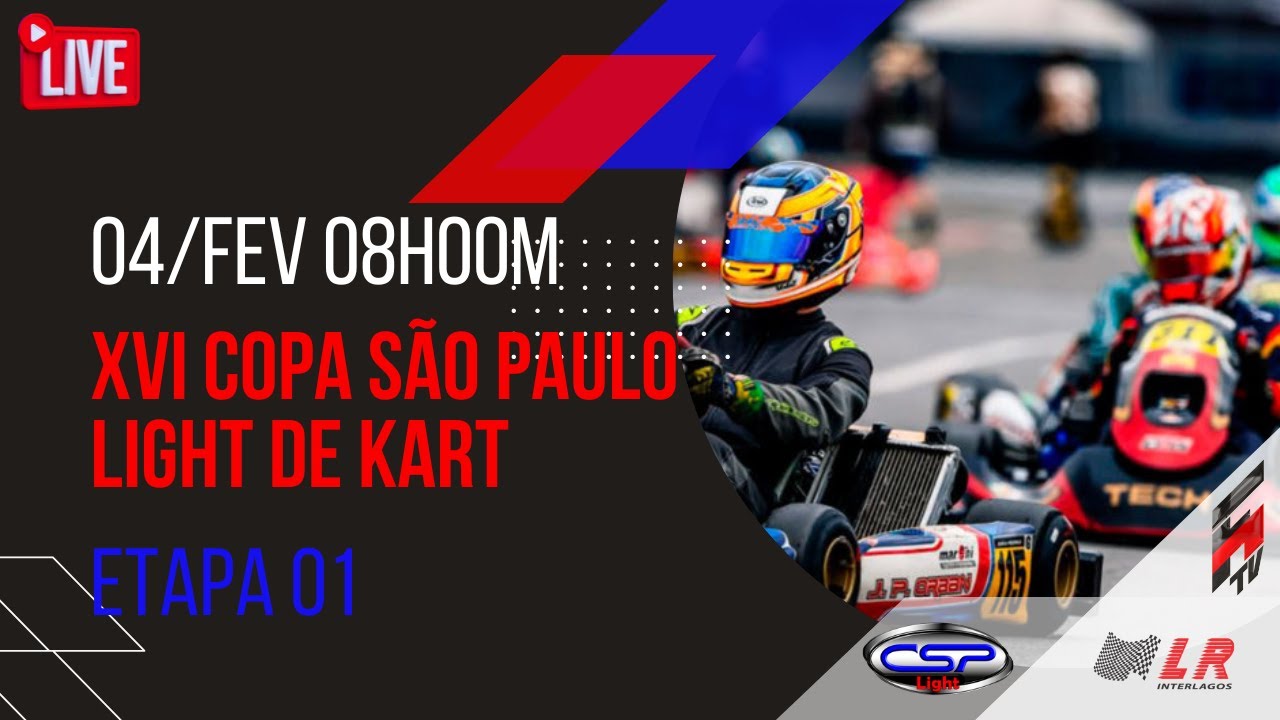 🔴AO VIVO - XVI COPA SÃO PAULO LIGHT DE KART - ETAPA 1