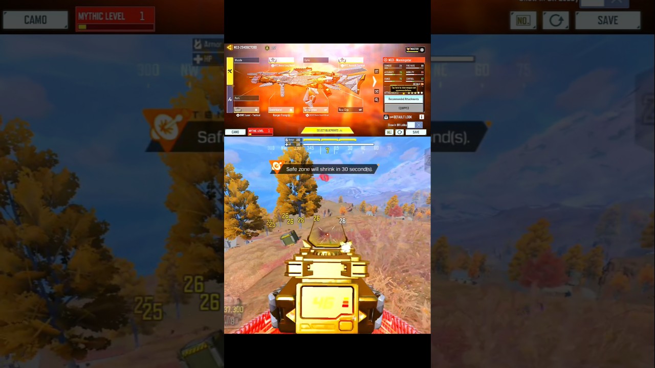 NO RECOIL + FAST KILLING | BEST M13 GUNSMITH CODM BR #shorts #codm  #gunbuilds