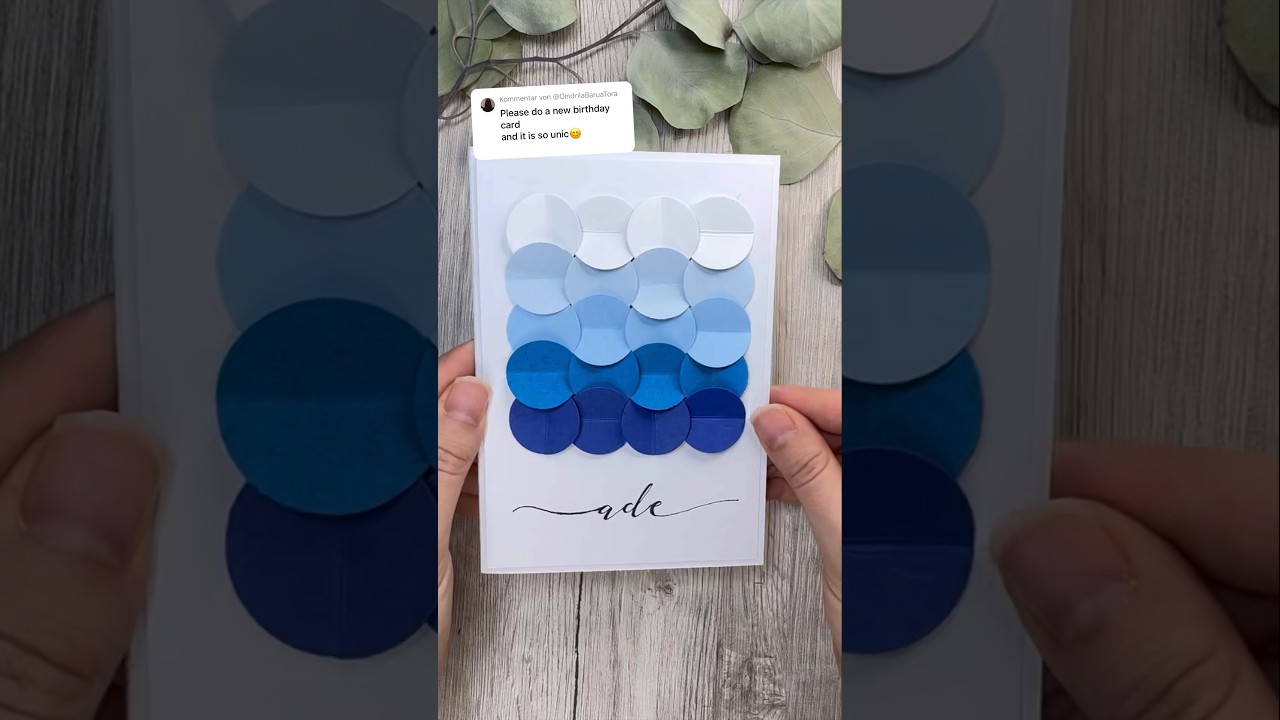 💙🩵 Besondere Geburtstagskarte #basteln #handmadecards #diy #diybirthdaycard