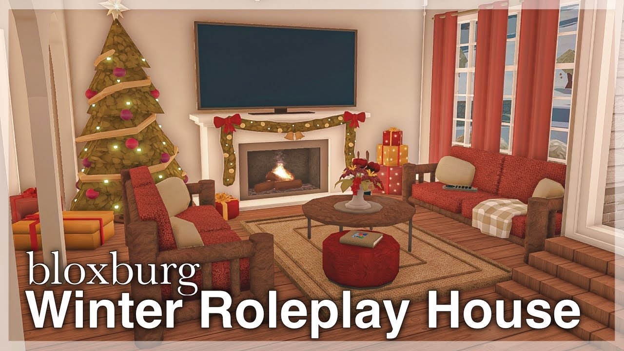 Bloxburg - Winter Roleplay House Speedbuild ⛄️❄️ (interior + full tour)