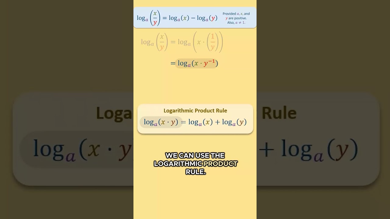 😎 Используем logₐ(x/y) &harr; logₐ(x)- logₐ(y) | В ЛЮБОМ НАПРАВЛЕНИИ 🤓