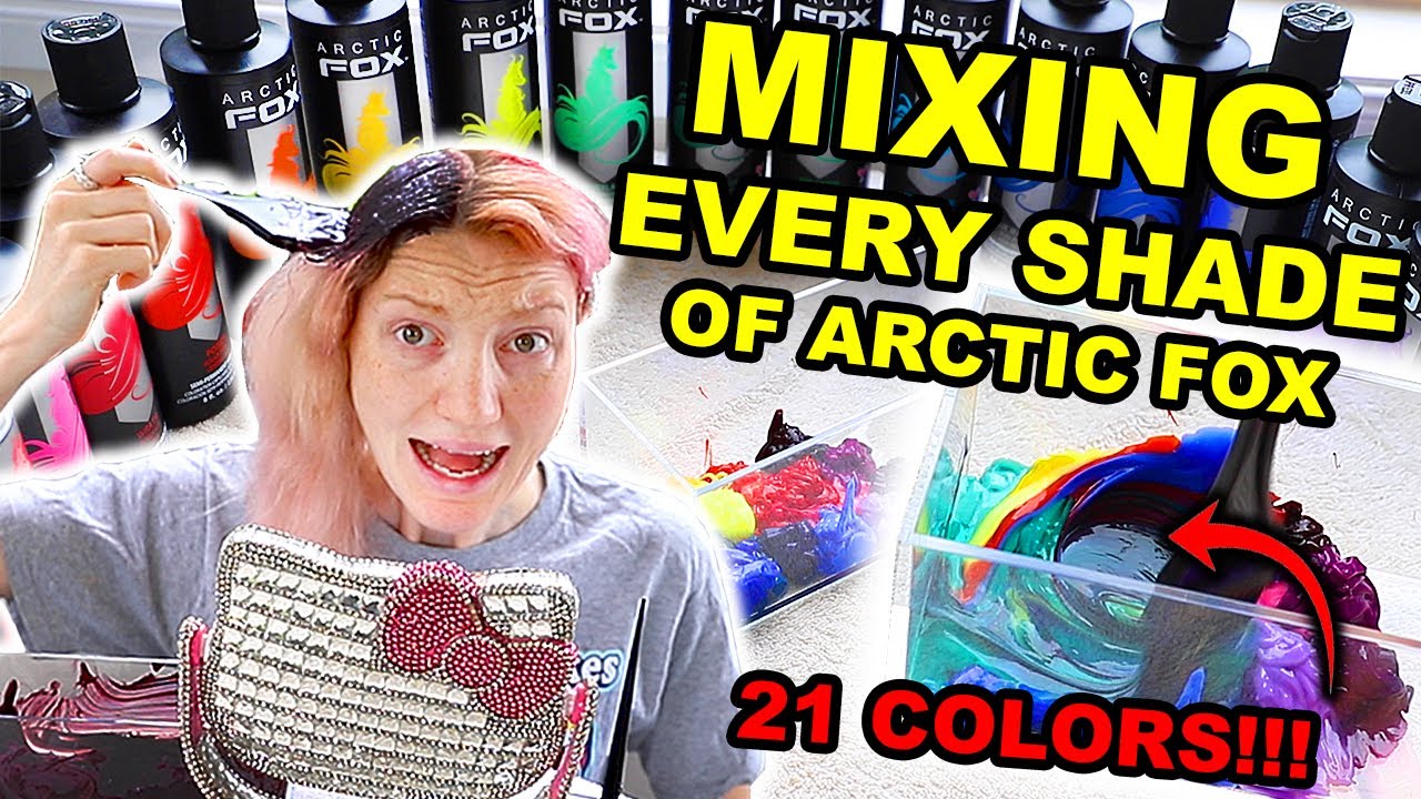 MIXING EVERY SHADE OF ARCTIC FOX HAIR DYE AND DYING MY HAIR WITH IT!!! 21 SHADES!!!