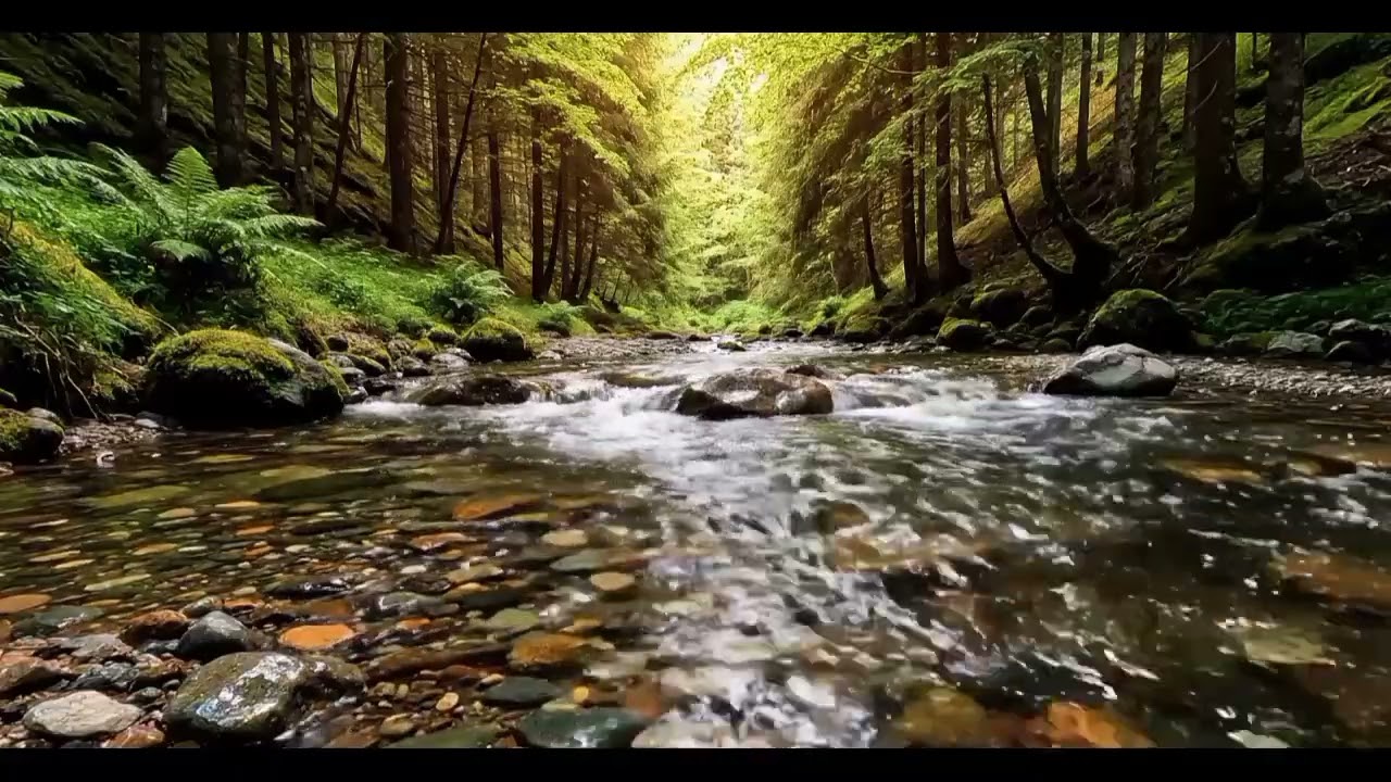 clear river water & the sound of its trickling is calming