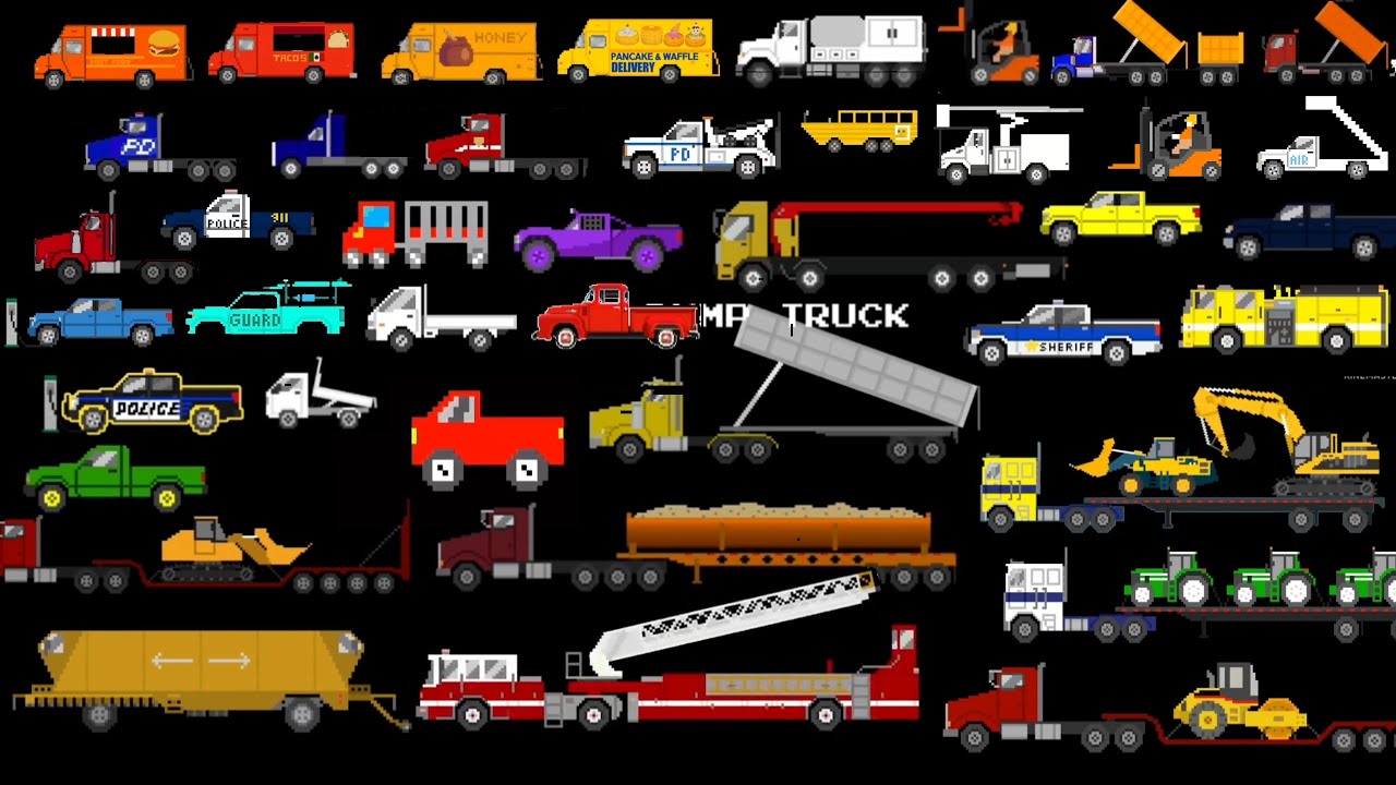 THE kids picture show HD TRUCKs 8 like water VEHCILES FIRe TRUCKs package Cars AND more all then