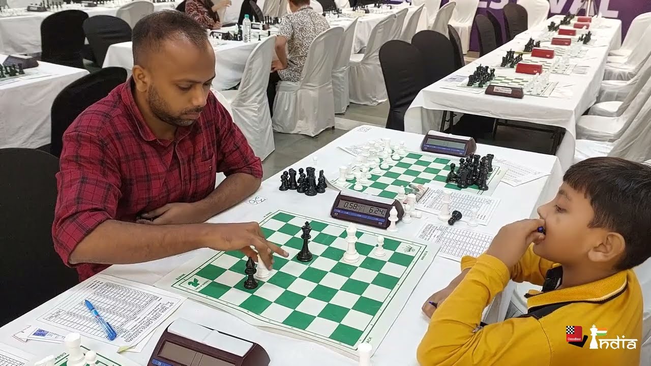 Can an 8-year-old defend ♘♙ v ♝ Endgame? Pratish v Spandan | Tata Steel Festival 2023 Rating