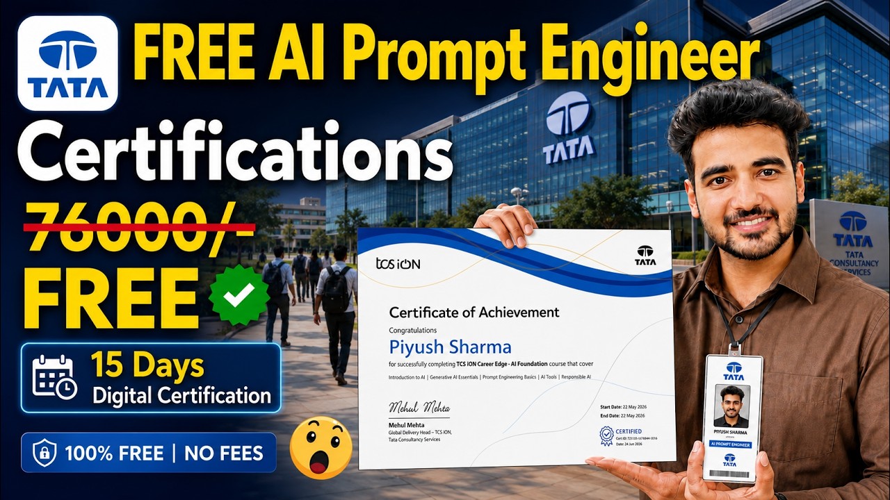 TATA Launched 15-Day FREE AI Digital Certification 2026 | AI Prompt Engineering Course Explained