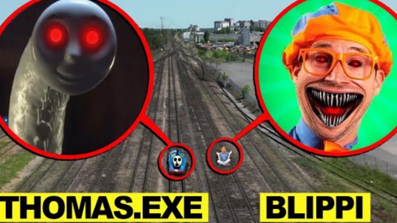 DROHNE überwacht LEHRER BLIPPI und THOMAS die LOKOMOTIVE in REAL LIFE um 3UHR mittags