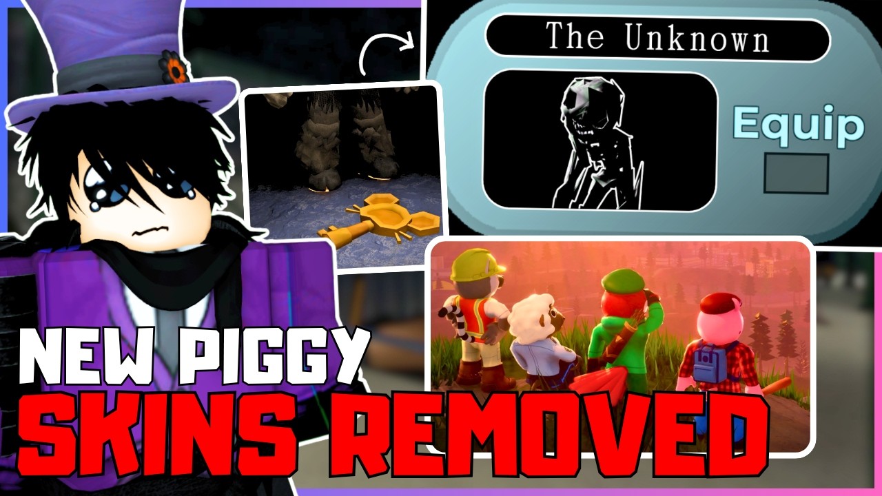 NEW UNKNOWN SKIN IN PIGGY.. + 4 NEW SKINS REMOVED / NEW COINS + SECRET PIGGY UPDATE | Piggy News