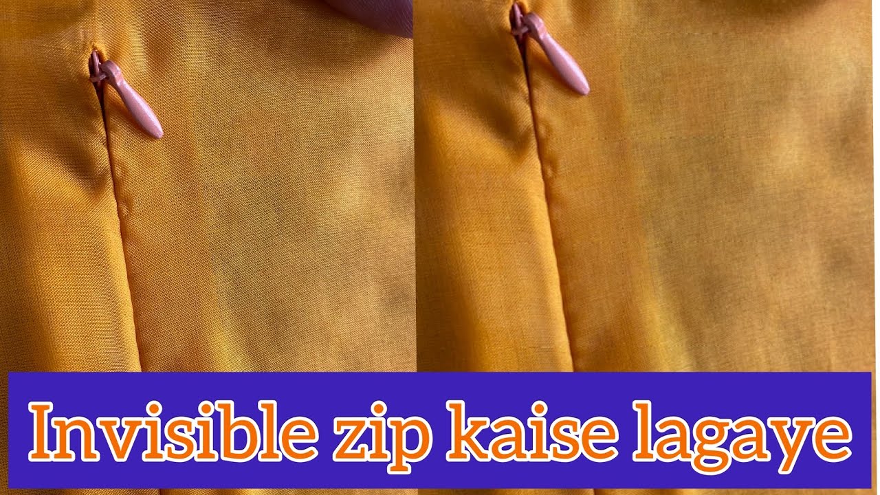 Kameez me zip kaise lagaye | how to attach invisible zip in kameez | zip lagane ka tarika