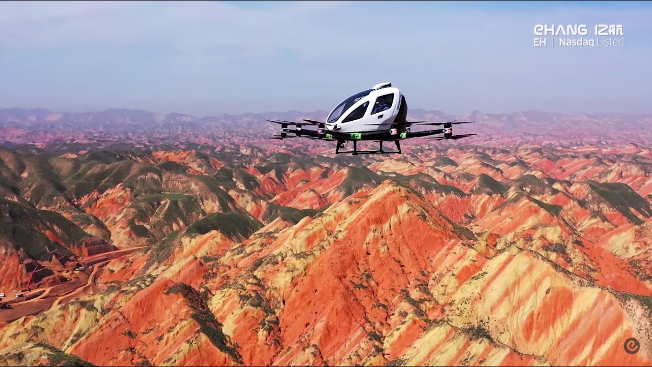 EHang 216 Autonomous Aerial Vehicle · Aerial Sightseeing│Air Mobility│EHang