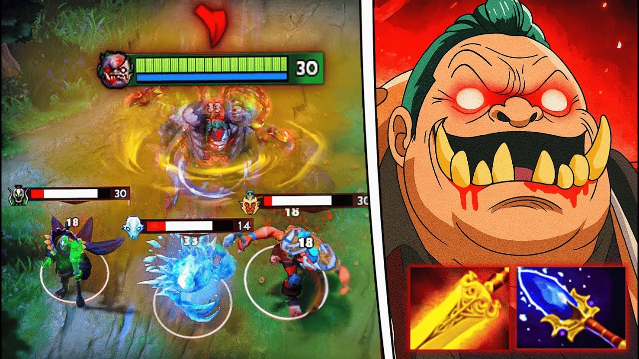 Сжечь всех врагов, сломать AOE-урон, Pudge 🔥🔥