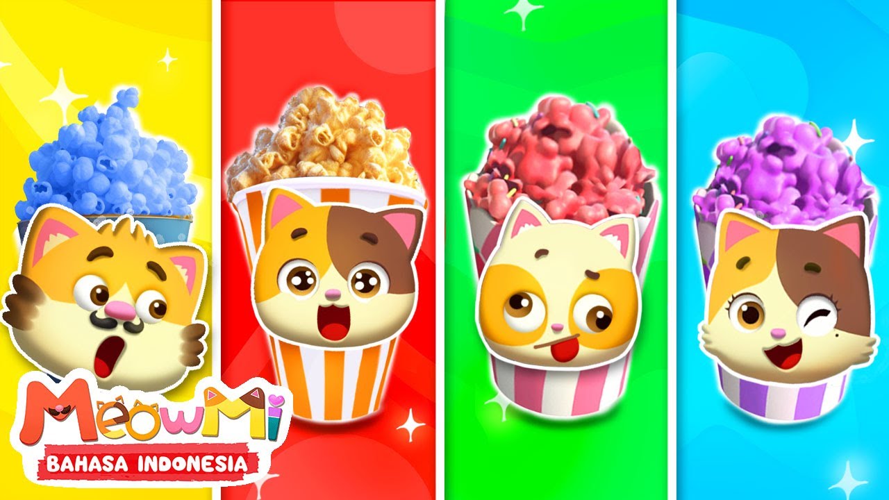 Popcorn yang Enak dan Manis | Lagu Popcorn Anak | Lagu Anak | MeowMi Family Show Bahasa Indonesia