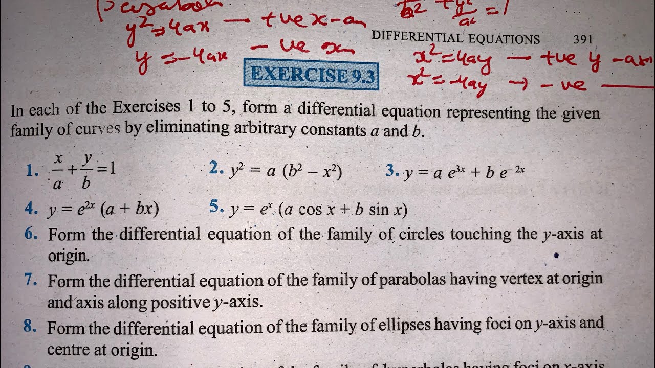 EX 9.3 Q1 TO Q12 SOLUTIONS OF DIFFERENTIAL EQUATIONS NCERT CHAPTER 9 CLASS 12th