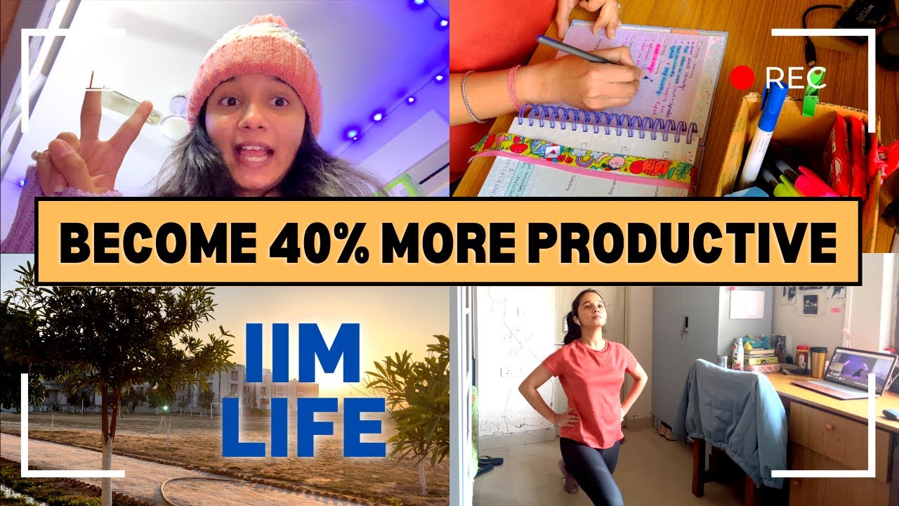 A Day in IIM | Daily Routine to become 40% more PRODUCTIVE | Daily Vlog | IIM Rohtak | Ankusha Patil