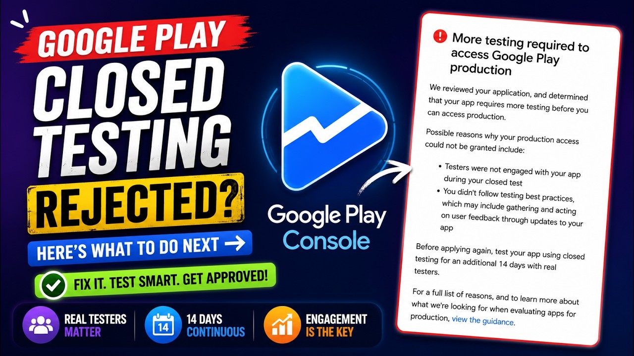 Google Play Closed Testing Rejected? Here's What to Do Next | inTesters