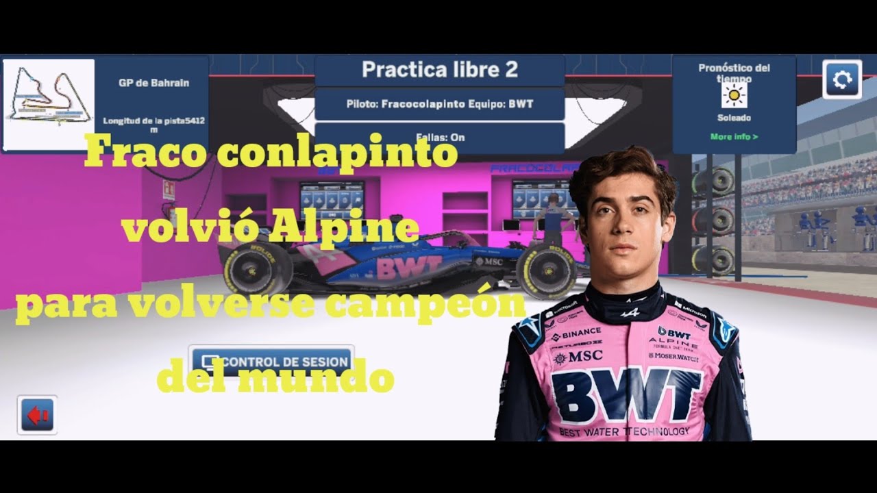 Franco cola pinto volvió Alpine para volverse campeón del mundo 🌎