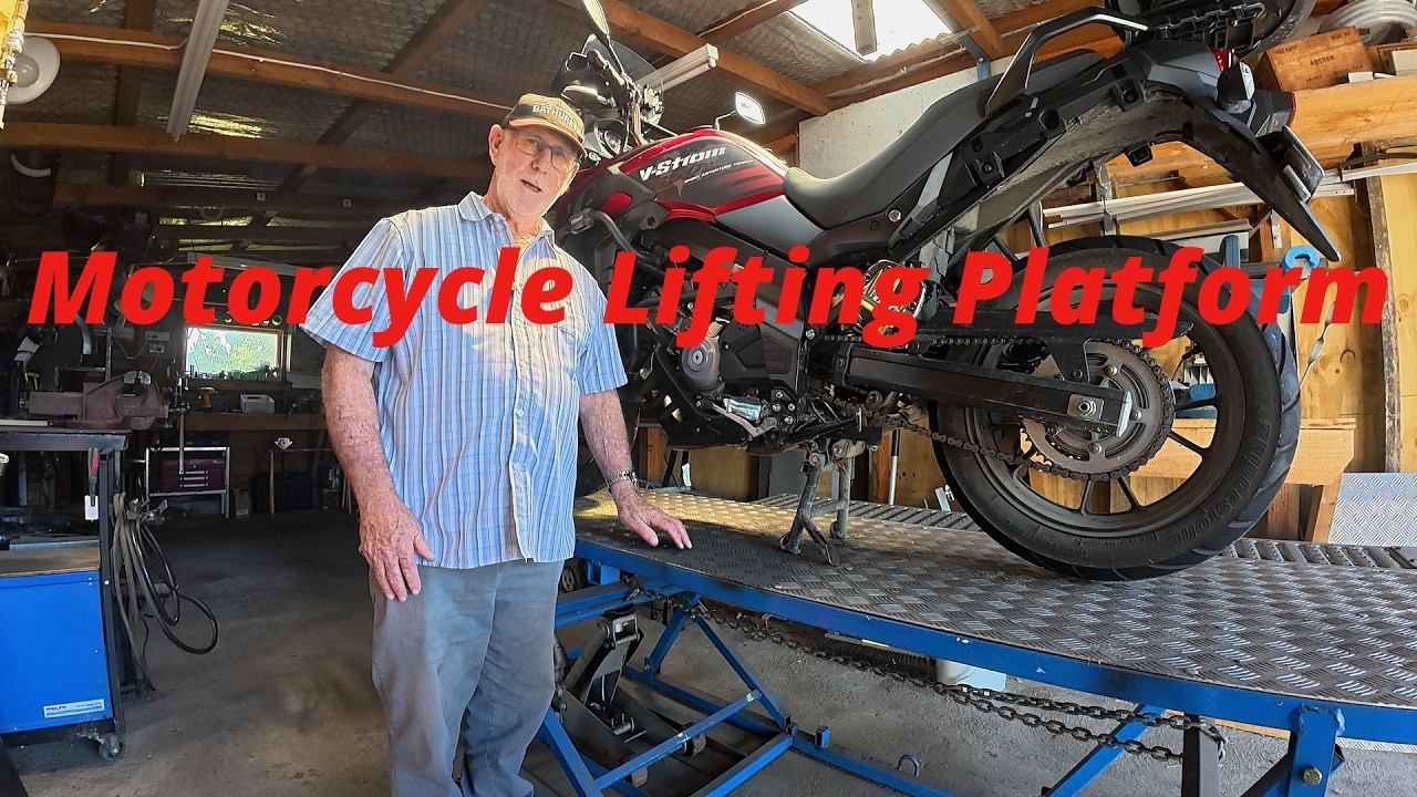 My Motorcycle Lifting Platform, Suzuki V-Strom Oil and Filter Change