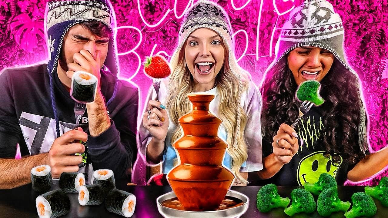 CHOCOLATE vs COMIDA DE VERDADE! - Desafio da Fonte de Chocolate