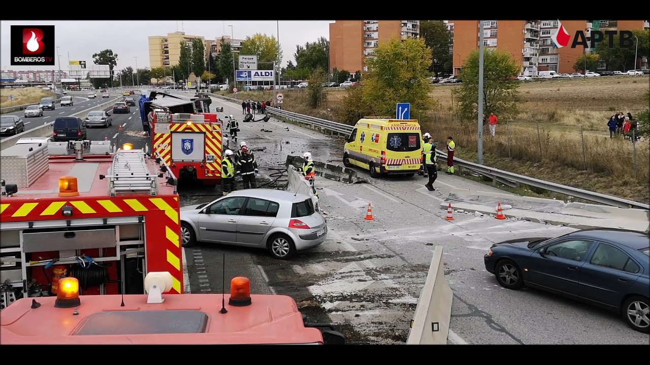 Intervención en accidente con vehículo pesado en la carretera M-506