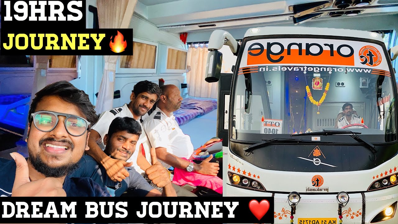 MUMBAI TO BANGALORE VOLVO AC SLEEPER BUS 🚌 | DREAM BUS JOURNEY | ORANGE TRAVELS VOLVO BUS REVIEW