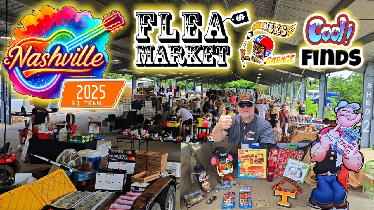 Nashville Flea Market TN Picking Haul & Full Walkthrough Tour + Vintage Collectibles Treasure Hunt!