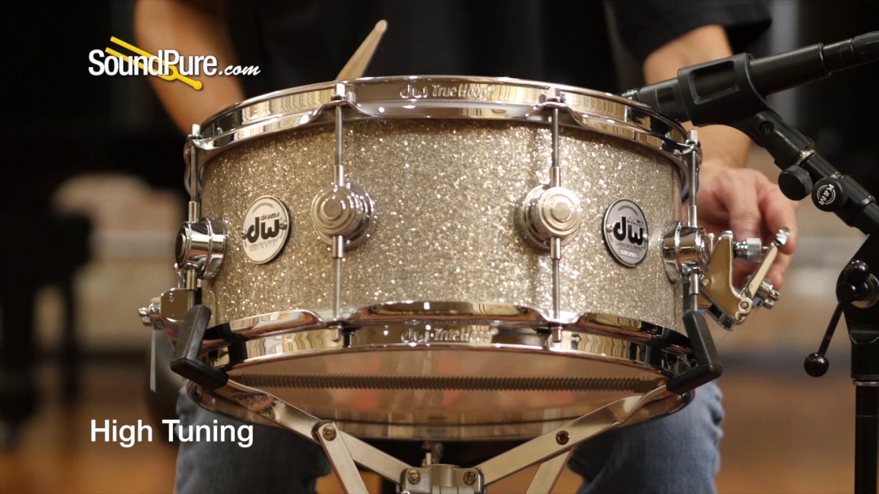 DW 6.5x13 Collectors Series Maple Snare Drum - Broken Glass Quick 'n Dirty