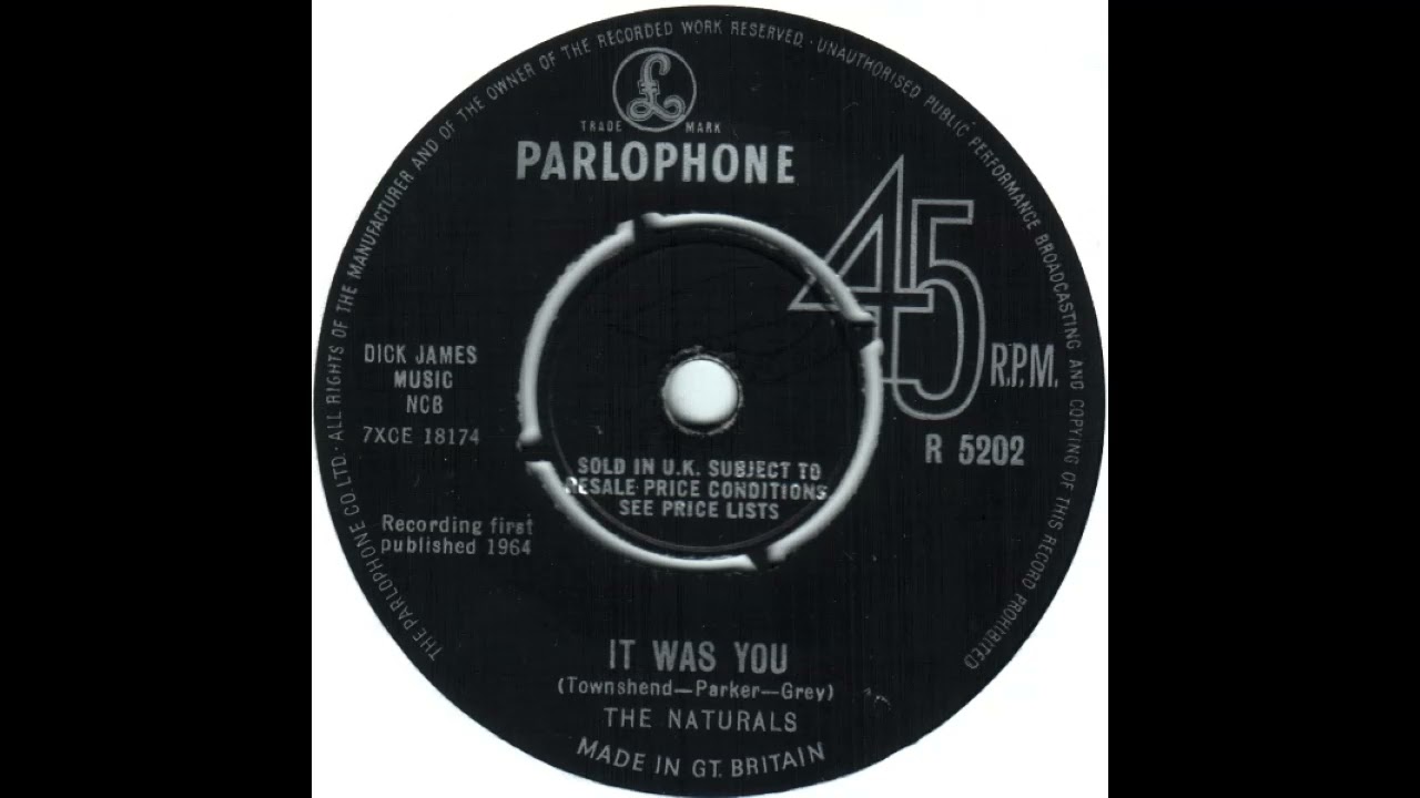 The Naturals   It Was You   Parlophone R 5202 1964