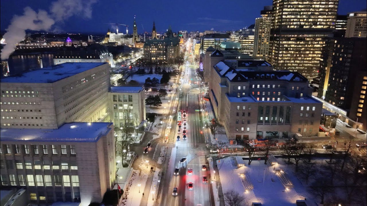 2025-12-01 Downtown Ottawa evening near Wellington, Bronson, Bank, Sparks and Queen Street