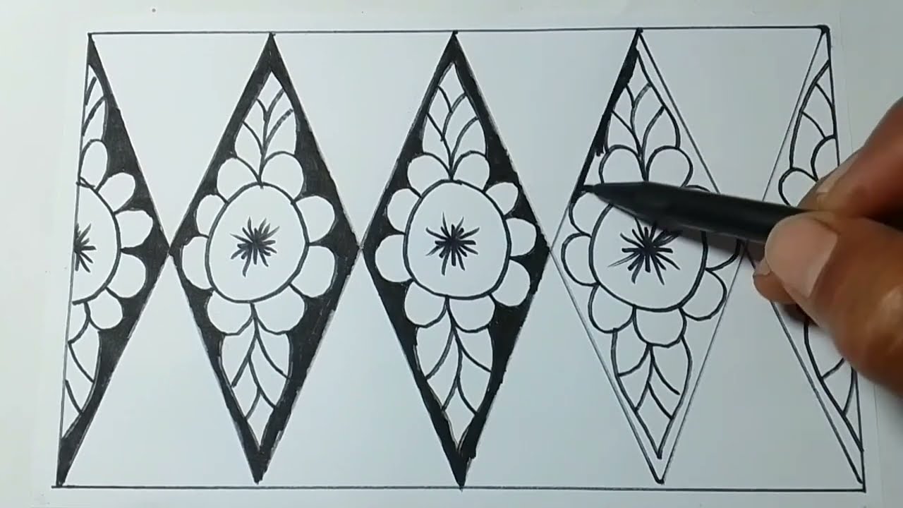 cara mudah menggambar batik yang bagus.